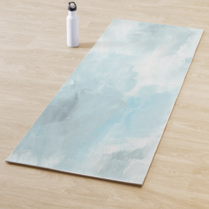 Blue Venetian Abstract Watercolor Yoga Mat