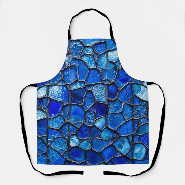 Blue Venetian glass pattern Apron (Front)