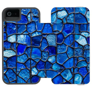 Blue Venetian glass pattern Incipio Watson™ iPhone 5 Wallet Case