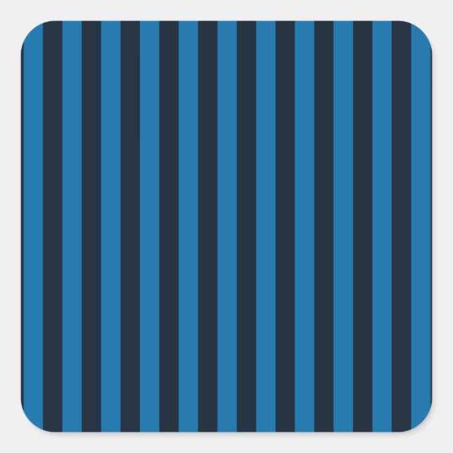 Blue Vertical Stripes Background Customise This! Square Sticker (Front)