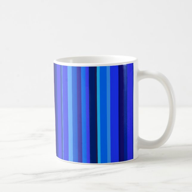 Blue vertical stripes coffee mug (Right)