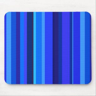 Blue vertical stripes mouse mat
