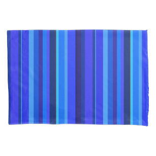 Blue vertical stripes pillowcase
