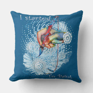 Blue Vibration Abstract Cushion