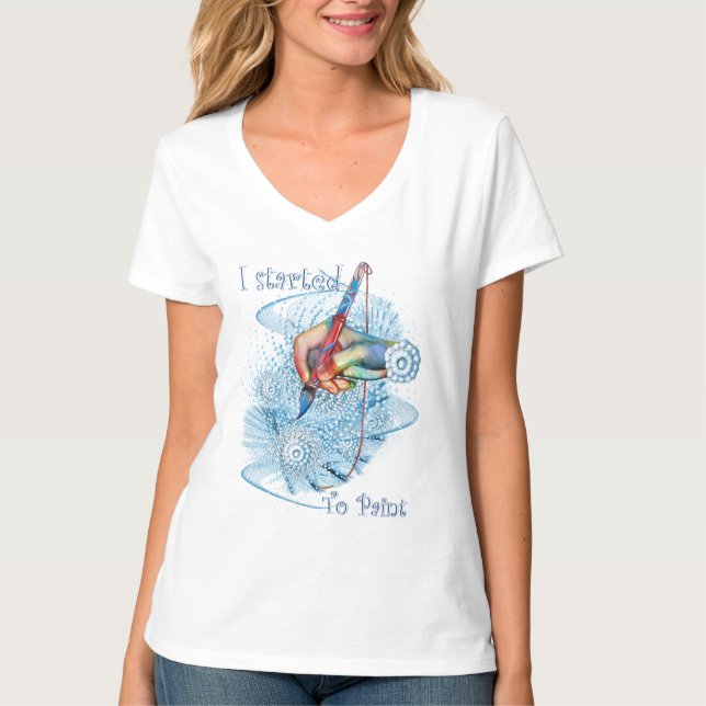 Blue Vibration painter T-Shirt (Front)