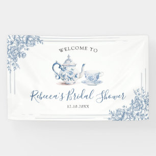 Blue Victorian Garden Bridal Tea Large Banner
