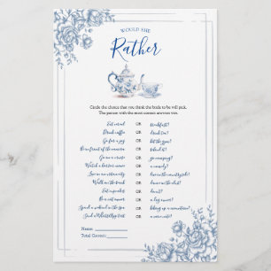 Blue Victorian Garden Bridal Tea Would She Rather