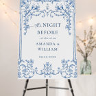 Blue Victorian Ornate Rehearsal Dinner WELCOME