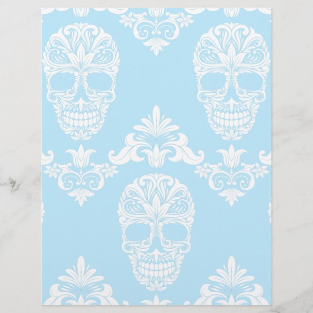 blue victorian skulls (Front)