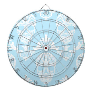 blue victorian skulls dartboard