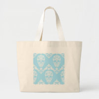 blue victorian skulls