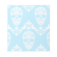 blue victorian skulls