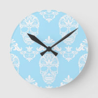 blue victorian skulls