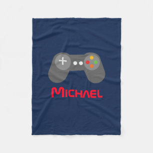 Blue Video Game Controller Fleece Blanket