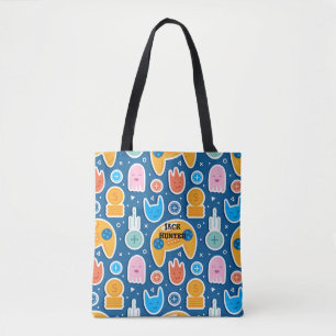 Blue Video Game Pattern Personalized Tote Bag
