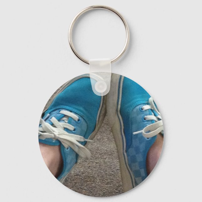 blue vines shoes key ring (Front)