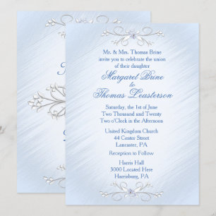 Blue Vines Wedding Invitations