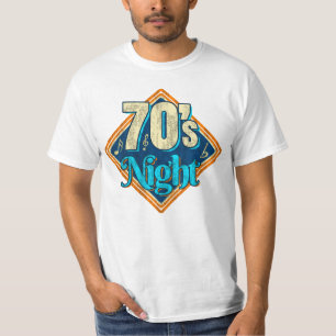 Blue Vintage 70's Night Disco Music T-Shirt