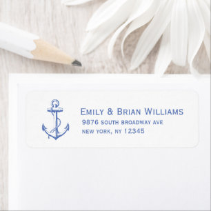 Blue Vintage Anchor Illustration