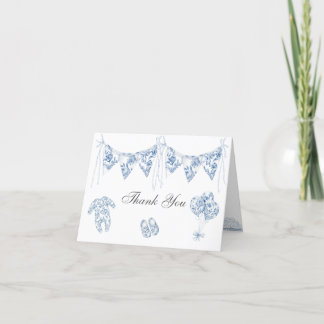 Blue Vintage Chinoiserie-Baby Thank You Card