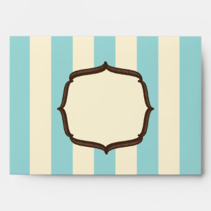 Blue Vintage Circus Greeting Card Envelope