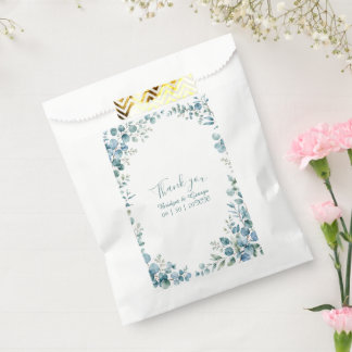 blue Vintage Coastal Sailboat Blue floral Wedding Favour Bags
