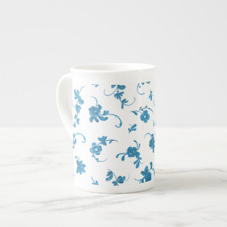 Blue Vintage Elegant Rococo Cottagecore Bone China Mug