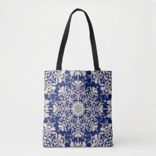 Blue Vintage: Elegant Seamless Pattern. Tote Bag