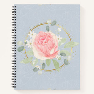 Blue Vintage Floral  Notebook