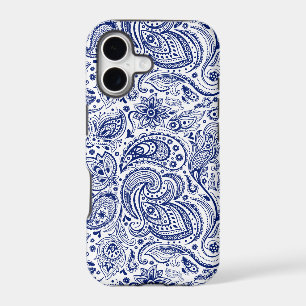 Blue Vintage Floral Paisley Pattern