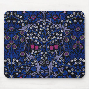 Blue Vintage Floral Pattern, William Morris Mouse Mat