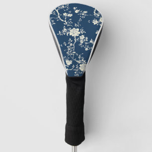 Blue Vintage Floral Toile Pattern (11) Golf Head Cover