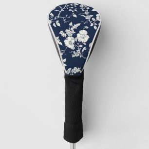 Blue Vintage Floral Toile Pattern (12) Golf Head Cover