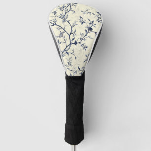 Blue Vintage Floral Toile Pattern (1) Golf Head Cover