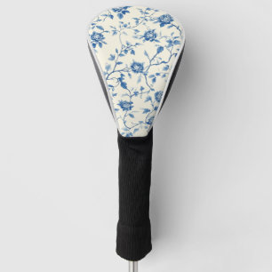 Blue Vintage Floral Toile Pattern (3) Golf Head Cover
