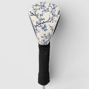 Blue Vintage Floral Toile Pattern (5) Golf Head Cover