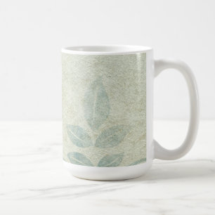 Blue Vintage Floral Vine Wedding Coffee Mug