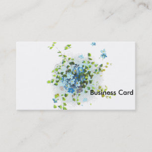 Blue Vintage Forget-Me-Nots Business Card