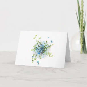 Blue Vintage Forget-Me-Nots Card