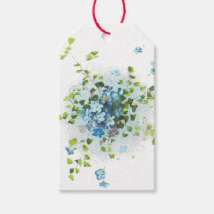 Blue Vintage Forget-Me-Nots Gift Tags