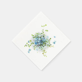 Blue Vintage Forget-Me-Nots Napkin