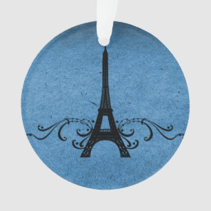Blue Vintage French Flourish Ornament