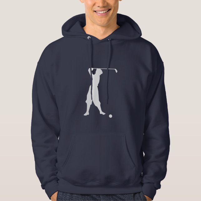 Blue Vintage Golfer Hoodie (Front)