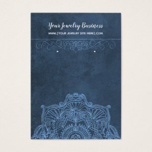 Blue Vintage Mandala Earring Display Cards
