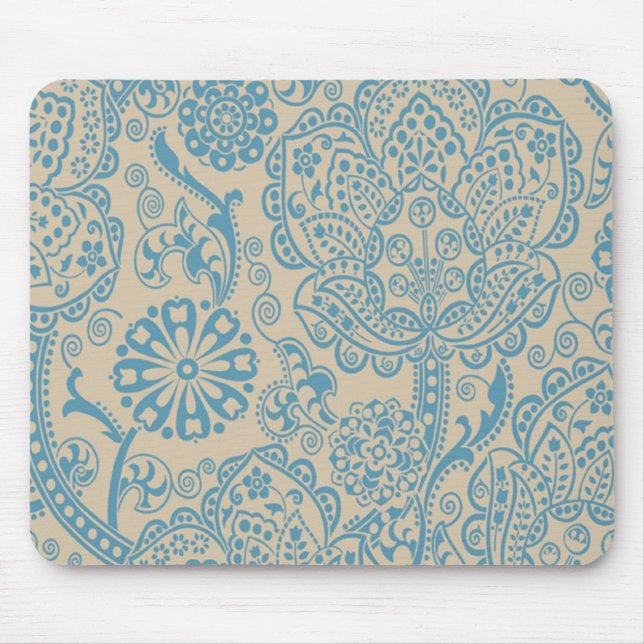 blue vintage mouse mat (Front)
