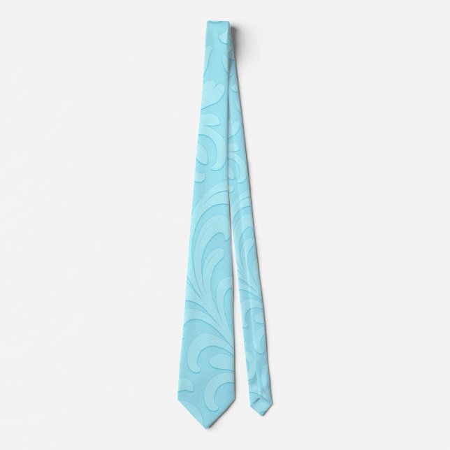 blue vintage pattern tie (Front)