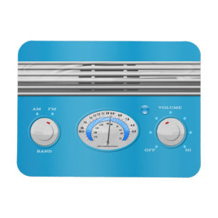 Blue Vintage Radio Magnet