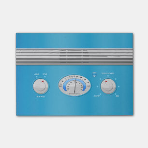 Blue Vintage Radio Post-it Notes