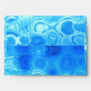 Blue Vintage Retro Glamour Fashion Circle Art Envelope