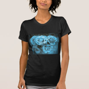 Blue Vintage Roses T-Shirt
